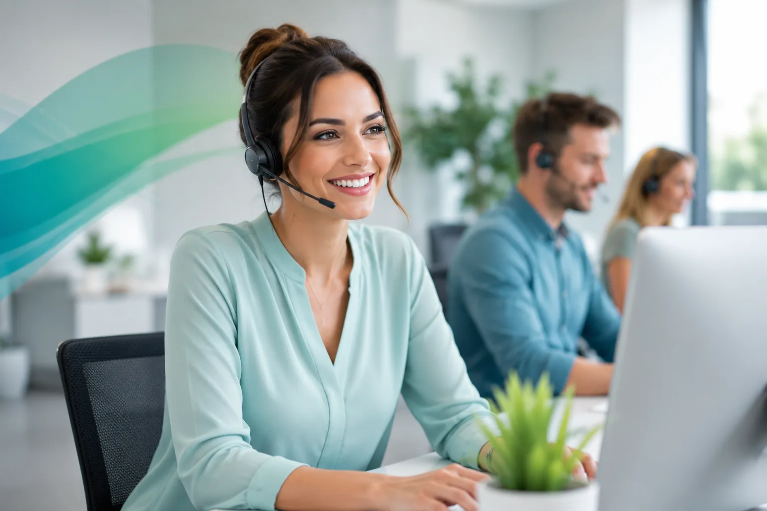 Friendly advisor offering support by phone
